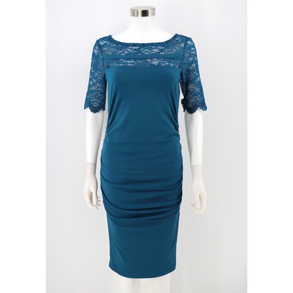 Kimi and Kai Dresses & Skirts - Kimi + Kai Maternity NEW Jenna Lace Trim Dress